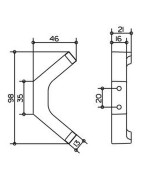 Kabliukas Keuco Edition 11, 99x21 mm, dvigubas
