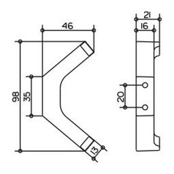 Kabliukas Keuco Edition 11, 99x21 mm, dvigubas