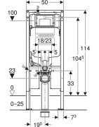Rėmas unitazui Geberit Duofix Sigma, 6/3 l, 114 cm