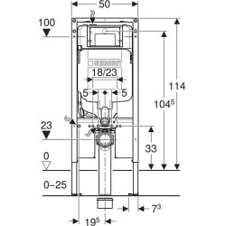 Rėmas unitazui Geberit Duofix Sigma, 6/3 l, 114 cm