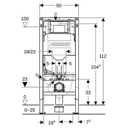 Rėmas unitazui Geberit Duofix su Sigma bakeliu, 112 cm