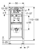 Pisuaro rėmas Geberit Duofix, universalus, 112 - 130 cm
