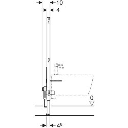 Bidė rėmas Geberit Duofix, mėlynas, 112 cm