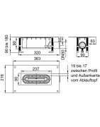Trapas ACO ShowerDrain S+ latakui, H90-180 mm, DN50