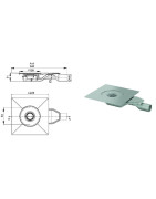 Trapo apatinė dalis Aco MG su sifonu, horizontali, DN40, H-51 mm