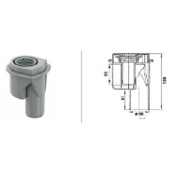 Trapo korpusas Aco ShowerDrain M+ latakui, vertikalus, DN50