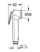Higieninis rankinis dušelis Grohe Tempesta-F Trigger Spray 30, chromas