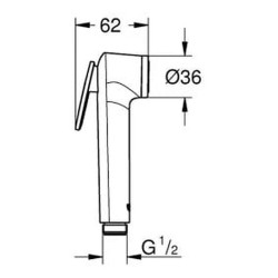 Higieninis rankinis dušelis Grohe Tempesta-F Trigger Spray 30, chromas