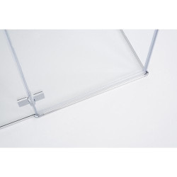 Dušo kabina Brasta Glass Nina Plius 80x80, varstomos durys, chromo profilis, skaidrus stiklas