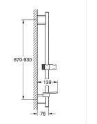 Dušo stovas Grohe Rainshower SmartActive, 90 cm, matinio grafito spalvos