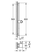 Dušo stovas Grohe Rainshower Aqua, 60 cm, nerūdijančio plieno spalvos