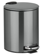 Šiukšliadėžė Bemeta Graphit, 5 l, su pedalu