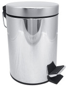 Šiukšliadėžė Bemeta, 3 l, su pedalu ir dangčiu, blizgi