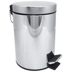Šiukšliadėžė Bemeta, 3 l, su pedalu ir dangčiu, blizgi