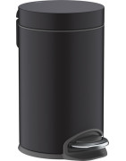 Šiukšliadėžė Hansgrohe AddStoris, 3 l, su pedalu, juoda matinė
