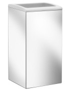 Šiukšliadėžė Keuco Moll, 25 l, tvirtinama prie sienos, balta / chromas