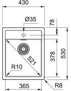 Tectonite plautuvė Franke Sirius SID 610-40, juoda