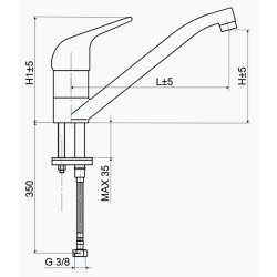 Plautuvės maišytuvas Slovarm TA4006B, 138mm, chromuotas