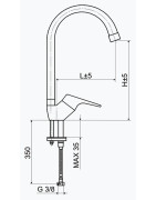 Plautuvės maišytuvas Slovarm TA4008A, chromuotas