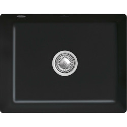 Keramikinė plautuvė Villeroy&Boch Subway 60 SU, su užkemšamu ventiliu, montuojama po stalviršiu, juoda (Pure Black)