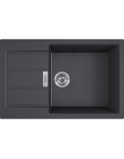 Tectonite plautuvė Franke Sirius S2D 611-78XL, su užkemšamu ventiliu, carbon juoda