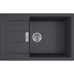 Tectonite plautuvė Franke Sirius S2D 611-78XL, su užkemšamu ventiliu, carbon juoda