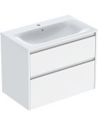 Spintelė su praustuvu Geberit Selnova Square 80 cm, balta blizgi