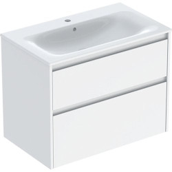 Spintelė su praustuvu Geberit Selnova Square 80 cm, balta blizgi
