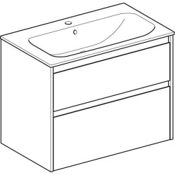 Spintelė su praustuvu Geberit Selnova Square 80 cm, balta blizgi