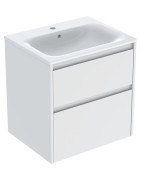 Spintelė su praustuvu Geberit Selnova Square 60 cm, balta matinė