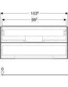 Spintelė praustuvui Geberit ONE 105 cm, smėlio pilka