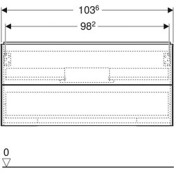 Spintelė praustuvui Geberit ONE 105 cm, smėlio pilka
