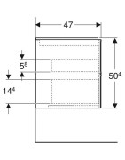 Spintelė praustuvui Geberit ONE 105 cm, smėlio pilka