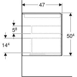 Spintelė praustuvui Geberit ONE 105 cm, smėlio pilka