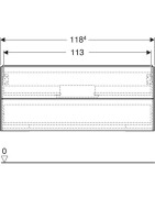 Spintelė praustuvui Geberit ONE 120 cm, smėlio pilka