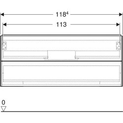 Spintelė praustuvui Geberit ONE 120 cm, smėlio pilka