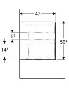 Spintelė praustuvui Geberit ONE 120 cm, smėlio pilka