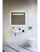 Veidrodis Laufen Leelo 45 x 80 cm su LED šviestuvu, aliuminio rėmas