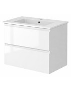 Spintelė su praustuvu Kamė Eko Loft 60 cm, balta blizgi