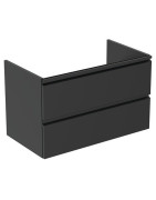Spintelė praustuvui Ideal Standard Tesi 80 cm, 2 stalčiai, juoda matinė