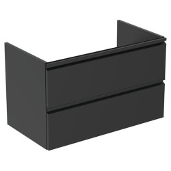 Spintelė praustuvui Ideal Standard Tesi 80 cm, 2 stalčiai, juoda matinė