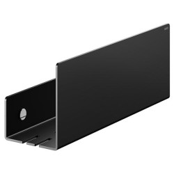 Dušo lentynėlė Keuco su kabliukais, 320 mm, juoda matinė