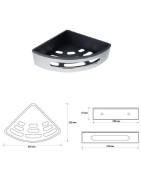 Kampinė dušo lentynėlė Bemeta Cytro, 315 x 235 x 67 mm