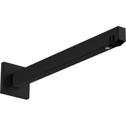 Dušo alkūnė Hansgrohe iš sienos, 39 cm, kvadratinė, juoda matinė