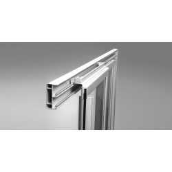 Pusapvalė žema dušo kabina Ravak Supernova SKCP4-80 Sabina, 170 cm, baltas profilis, Pearl plastikas