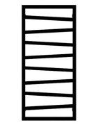 Rankšluosčių džiovintuvas Terma Zigzag 1070x500 SX, matinis juodas