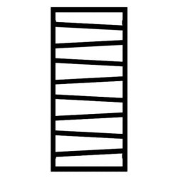 Rankšluosčių džiovintuvas Terma Zigzag 1070x500 SX, matinis juodas