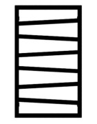 Rankšluosčių džiovintuvas Terma Zigzag 835x500 SX, matinis juodas