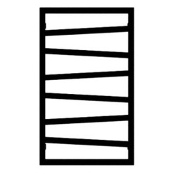 Rankšluosčių džiovintuvas Terma Zigzag 835x500 SX, matinis juodas