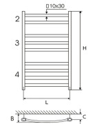 Rankšluosčių džiovintuvas Elonika EP50x86KLD, 860x556 mm, plieninis, juodas